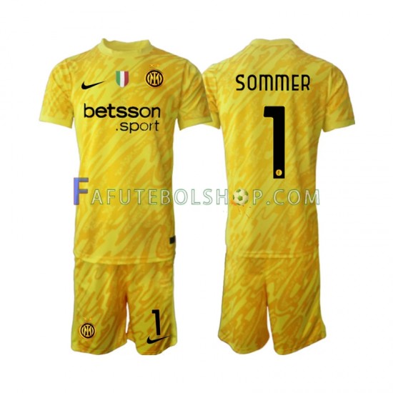 Camisa Goleiro 2 Internazionale Yann Sommer 1 2024-2025 manga curta ,infantil