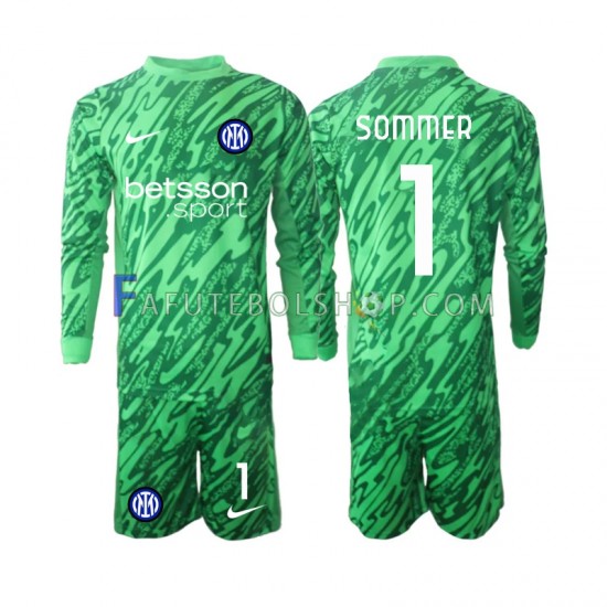 Camisa Goleiro 1 Internazionale Yann Sommer 1 2024-2025 manga longa ,infantil