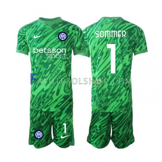 Camisa Goleiro 1 Internazionale Yann Sommer 1 2024-2025 manga curta ,infantil