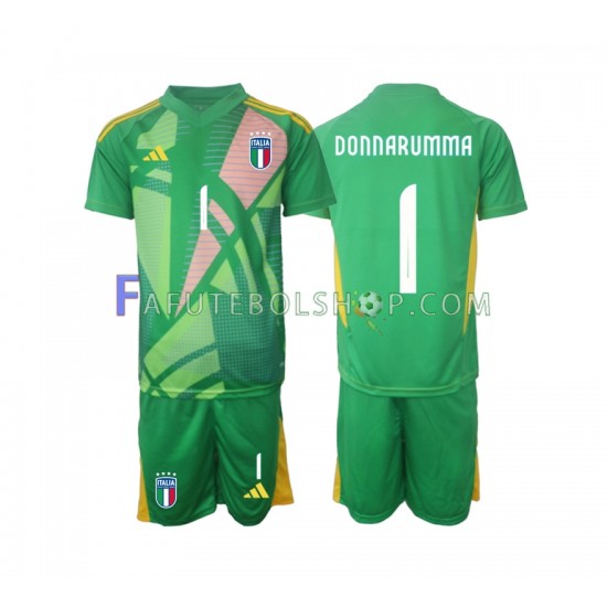 Camisa Goleiro 2 Itália Donnarumma 1 Euro 2024 manga curta ,infantil