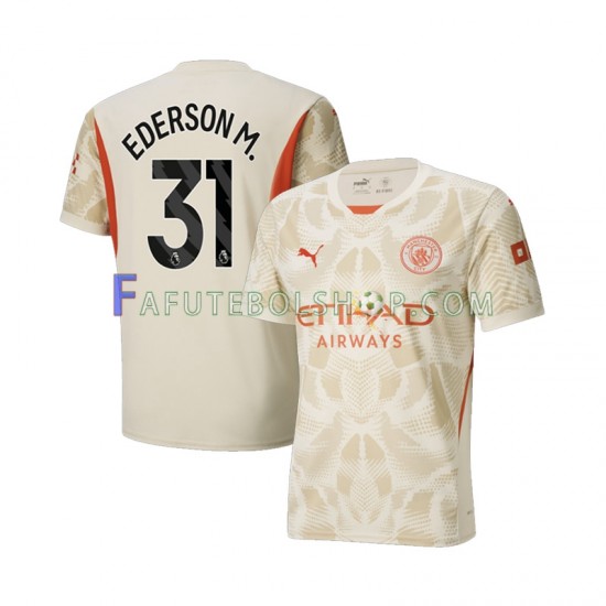 Camisa Goleiro 3 Manchester City Ederson Moraes 31 2024-2025 manga curta ,Masculino