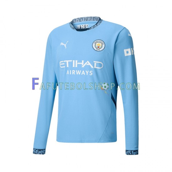 Camisa 1 Manchester City 2024-2025 manga longa ,Masculino