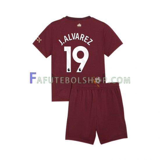 Camisa 3 Manchester City Julian Alvarez 19 2024-2025 manga curta ,infantil