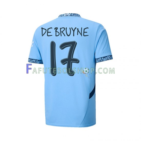 Camisa 1 Manchester City UCL Font DE BRUYNE 17 2024-2025 manga curta ,Masculino