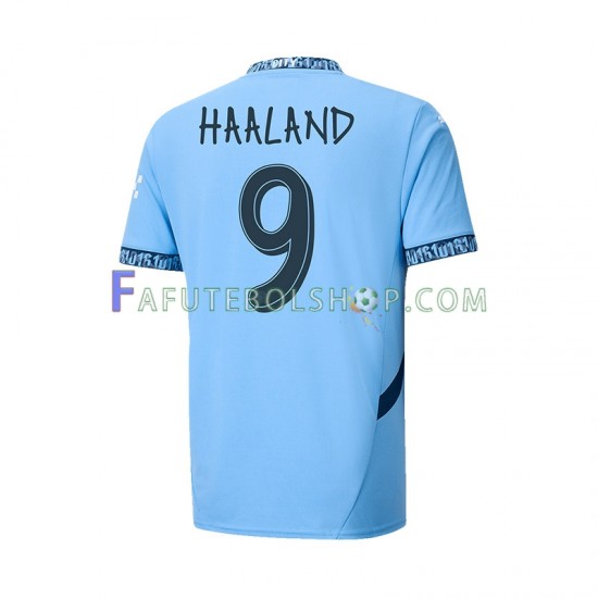 Camisa 1 Manchester City UCL Font Haaland 9 2024-2025 manga curta ,Masculino