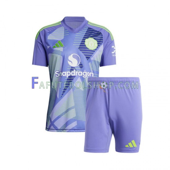 Camisa Goleiro 1 Manchester United 2024-2025 manga curta ,infantil