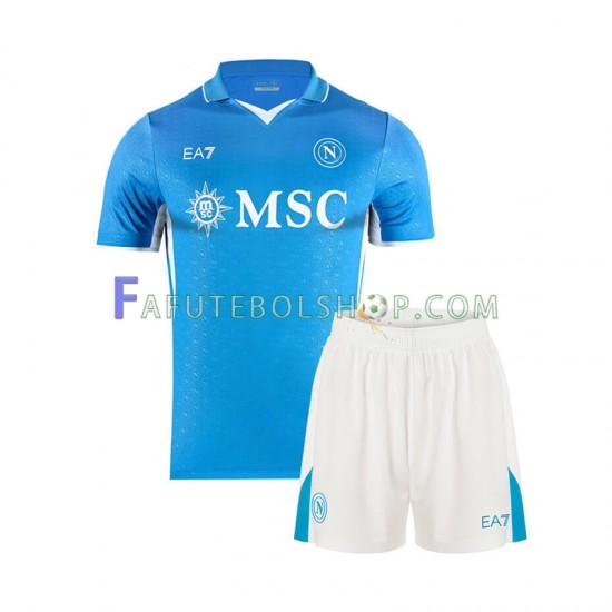 Camisa 1 Napoli 2024-2025 manga curta ,infantil