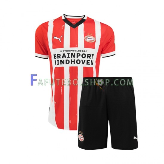 Camisa 1 PSV Eindhoven 2024-2025 manga curta ,infantil