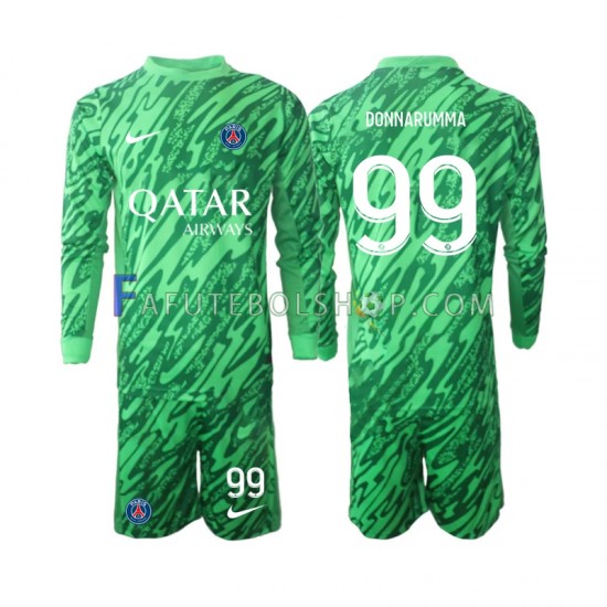 Camisa Goleiro 2 Paris Saint Germain Gianluigi Donnarumma 99 2024-2025 manga longa ,infantil