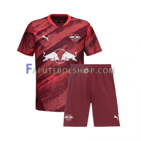 Camisa 2 RB Leipzig 2024-2025 manga curta ,infantil