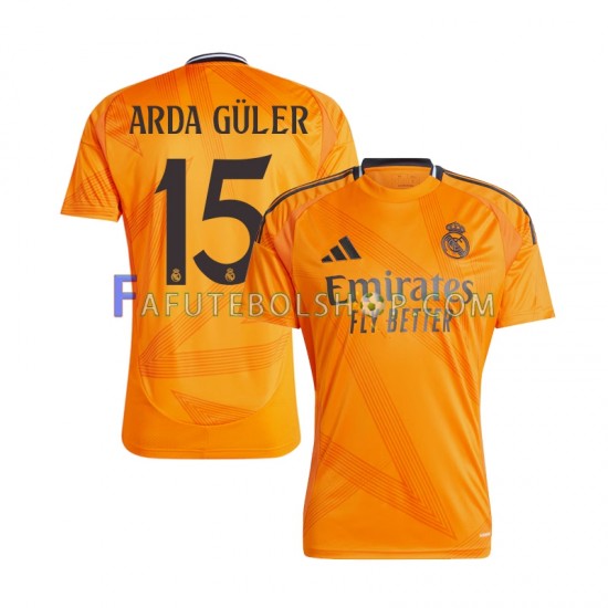 Camisa 2 Real Madrid Arda Guler 15 2024-2025 manga curta ,Masculino