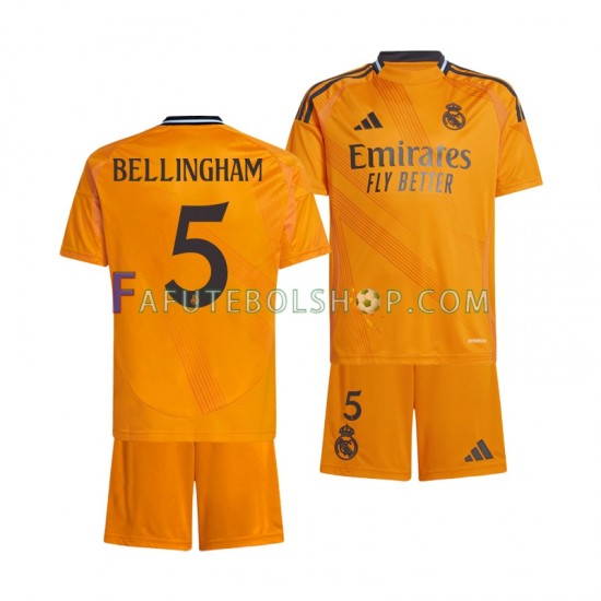 Camisa 2 Real Madrid BELLINGHAM 5 2024-2025 manga curta ,infantil