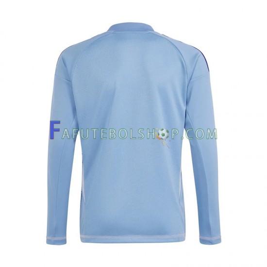 Camisa Goleiro 1 Real Madrid Azul 2024-2025 manga longa ,Masculino