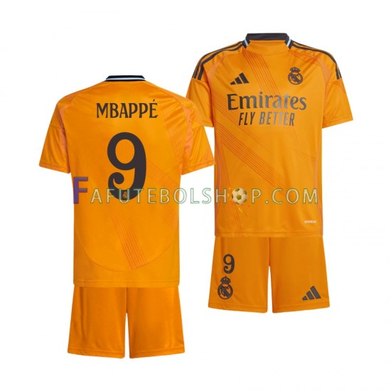 Camisa 2 Real Madrid Mbappé 9 2024-2025 manga curta ,infantil