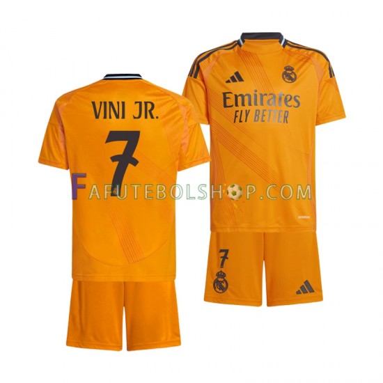 Camisa 2 Real Madrid VINI JR 7 2024-2025 manga curta ,infantil