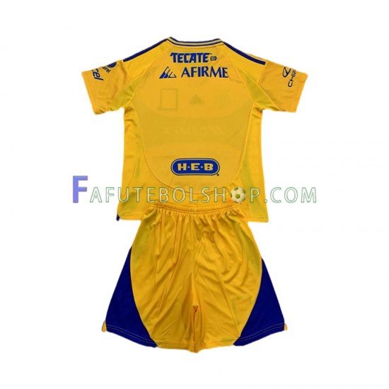 Camisa 1 Tigres UANL 2024-2025 manga curta ,infantil