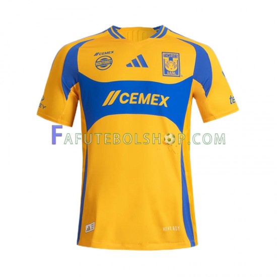 Camisa 1 Tigres UANL 2024-2025 manga curta ,Masculino