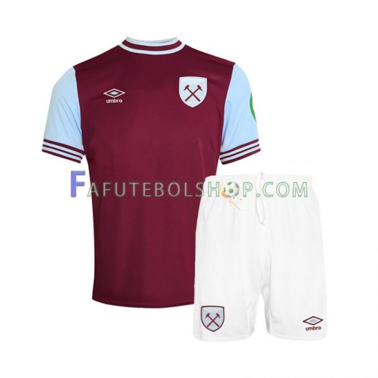 Camisa 1 West Ham United 2024-2025 manga curta ,infantil