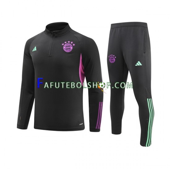 Bayern de Munique Preto Sweat de Treino Conjunto 2023-2024