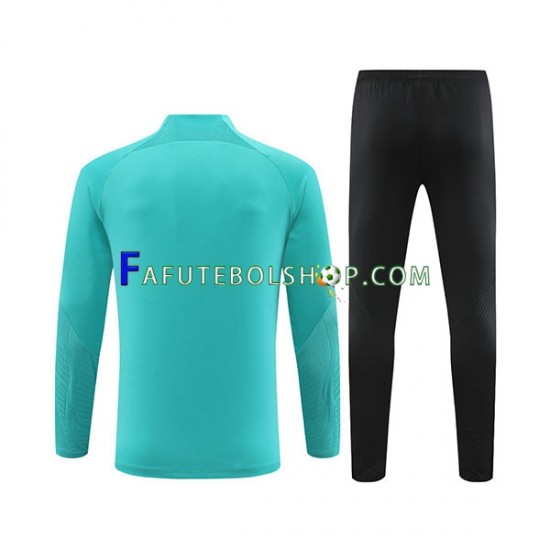 FC Barcelona Azul Sweat de Treino Conjunto 2023-2024