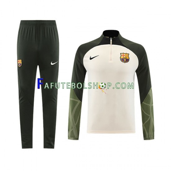 FC Barcelona Branco Sweat de Treino Conjunto 2023-2024