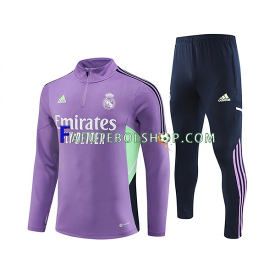 Real Madrid Roxo Sweat de Treino Conjunto 2023-2024