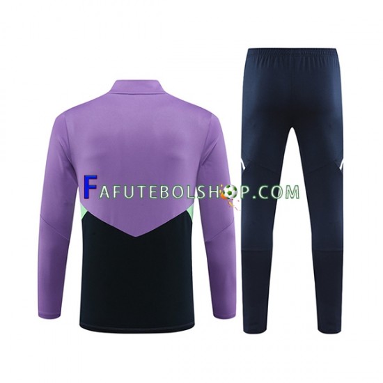 Real Madrid Roxo Sweat de Treino Conjunto 2023-2024