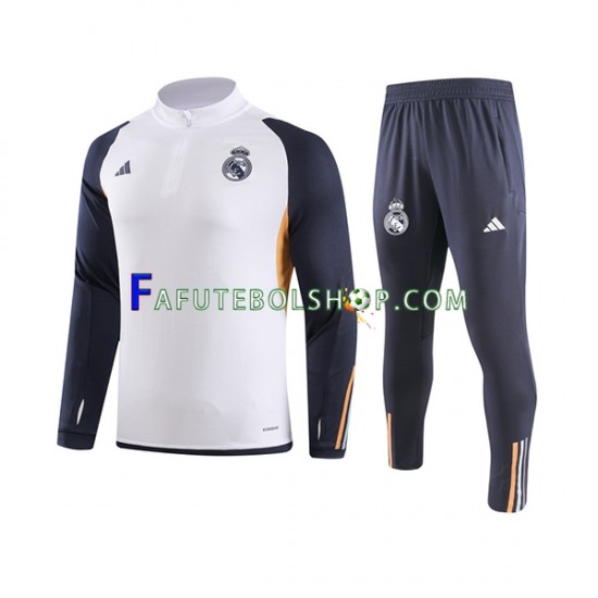 Real Madrid Branco Sweat de Treino Conjunto 2023-2024