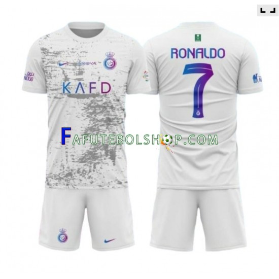 Camisa 3 Al-Nassr Ronaldo 7 2023-2024 manga curta ,infantil