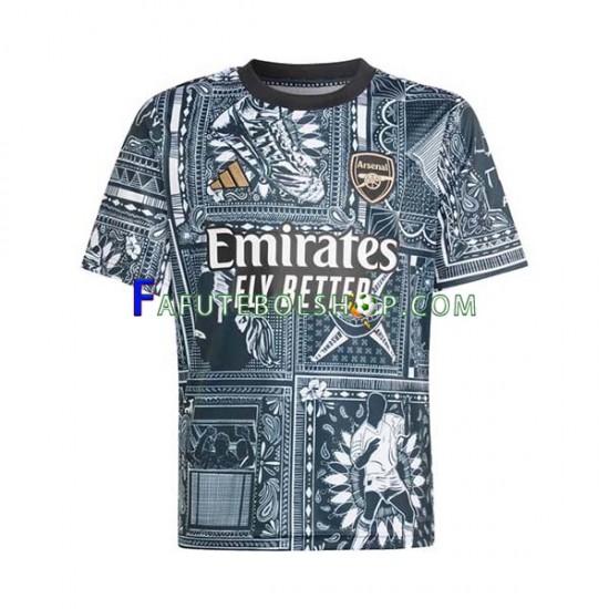 Camisa 1 Arsenal Ian Wright 2023-2024 manga curta ,Masculino