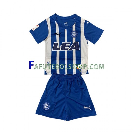 Camisa 1 Deportivo Alaves 2023-2024 manga curta ,infantil