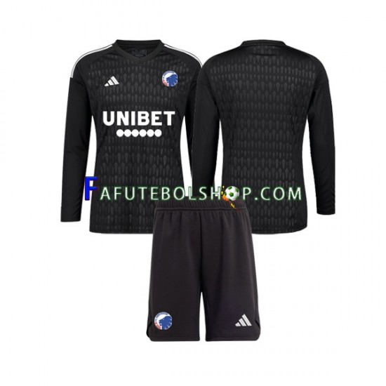 Camisa Goleiro 2 FC Copenhagen 2023-2024 manga longa ,infantil