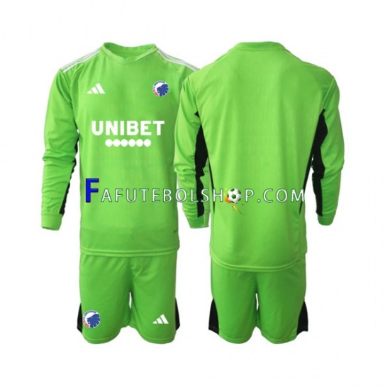 Camisa Goleiro 4 FC Copenhagen 2023-2024 manga longa ,infantil