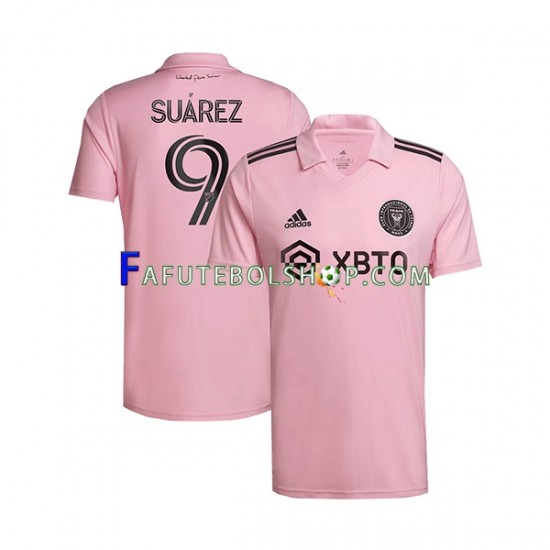 Camisa 1 Inter Miami Luis Suarez 9 2023-2024 manga curta ,Masculino