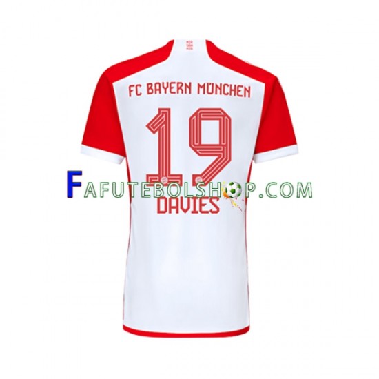 Camisa 1 Bayern de Munique Alphonso Davies 19 2023-2024 manga curta ,Masculino