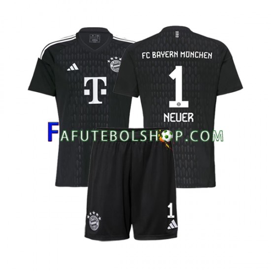 Camisa Goleiro 1 Bayern de Munique Manuel Neuer 1 2023-2024 manga curta ,infantil