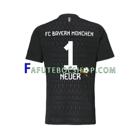 Camisa Goleiro 1 Bayern de Munique Manuel Neuer 1 2023-2024 manga curta ,Masculino