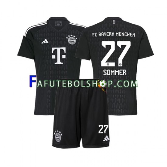 Camisa Goleiro 1 Bayern de Munique Yann Sommer 27 2023-2024 manga curta ,infantil