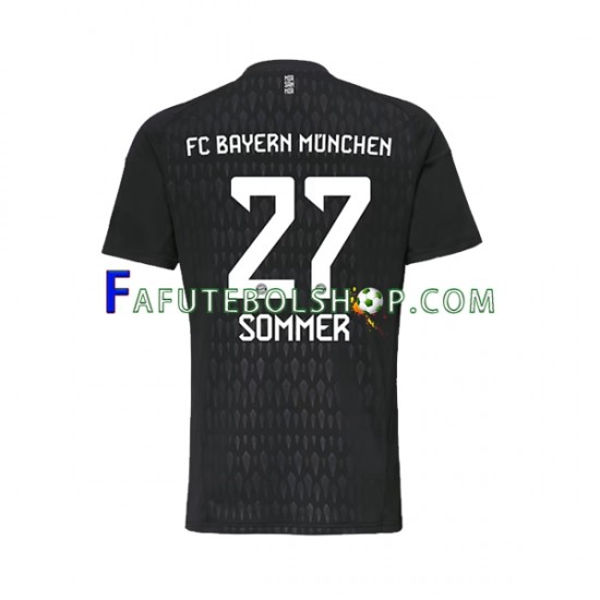 Camisa Goleiro 1 Bayern de Munique Yann Sommer 27 2023-2024 manga curta ,Masculino