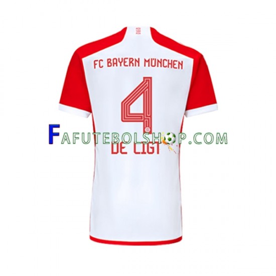 Camisa 1 Bayern de Munique Matthijs de Ligt 4 2023-2024 manga curta ,Masculino