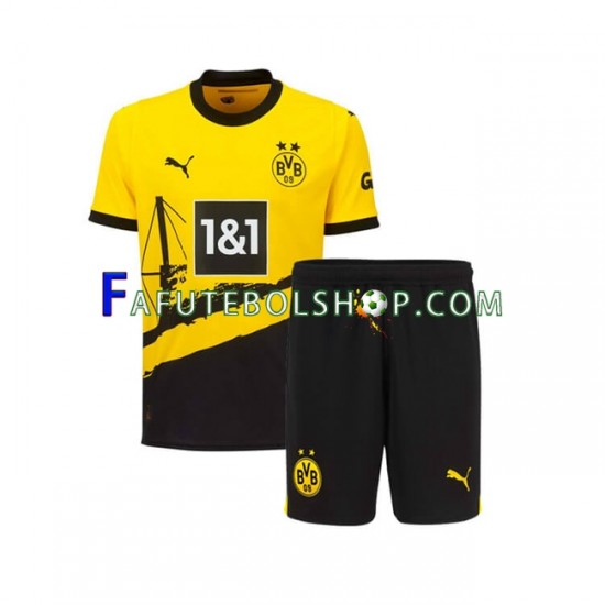 Camisa 1 Borussia Dortmund 2023-2024 manga curta ,infantil