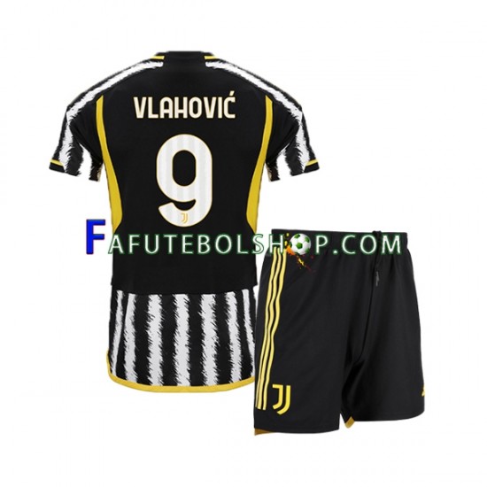 Camisa 1 Juventus Vlahovic 9 2023-2024 manga curta ,infantil