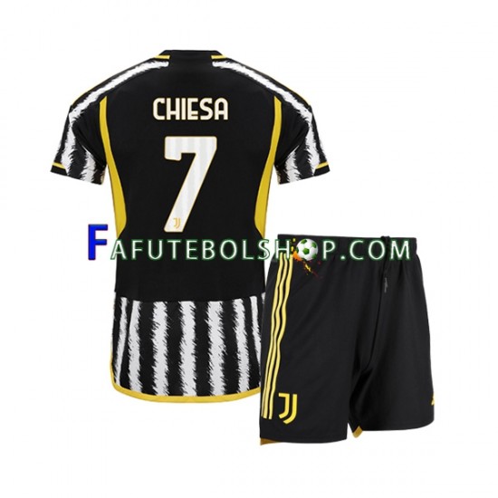 Camisa 1 Juventus Federico Chiesa 7 2023-2024 manga curta ,infantil