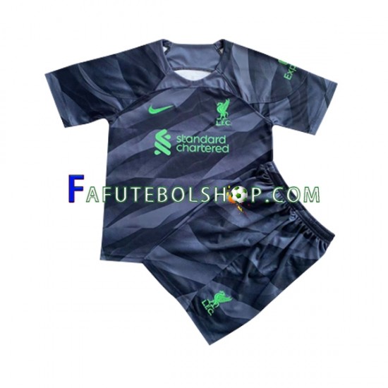 Camisa Goleiro 2 Liverpool 2023-2024 manga curta ,infantil