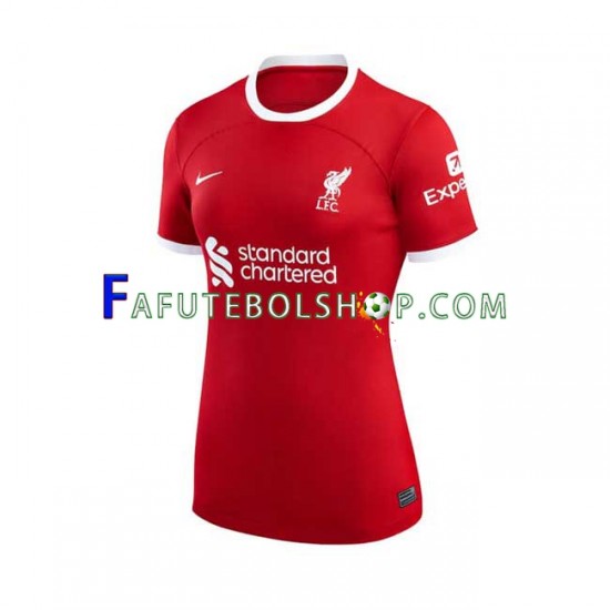 Camisa 1 Liverpool 2023-2024 manga curta ,Feminino