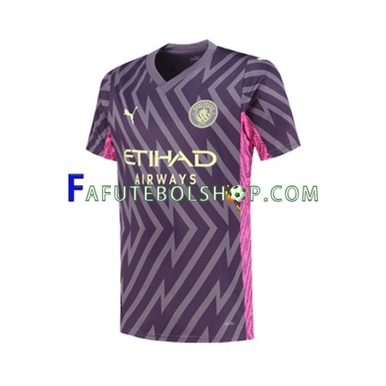 Camisa Goleiro 2 Manchester City 2023-2024 manga curta ,Masculino