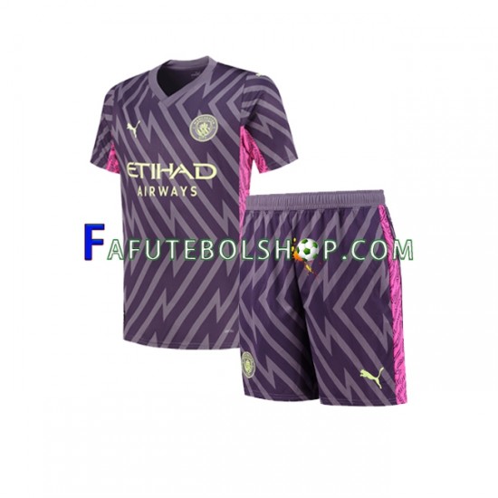 Camisa Goleiro 2 Manchester City 2023-2024 manga curta ,infantil