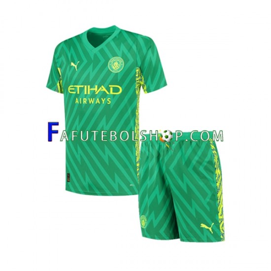 Camisa Goleiro 1 Manchester City 2023-2024 manga curta ,infantil