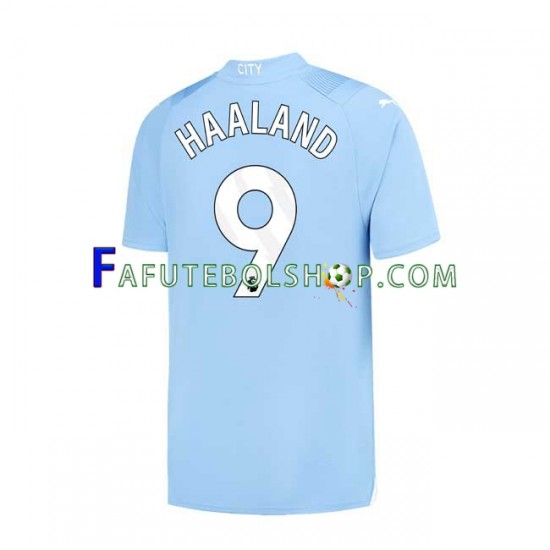 Camisa 1 Manchester City Haaland 9 2023-2024 manga curta ,Masculino