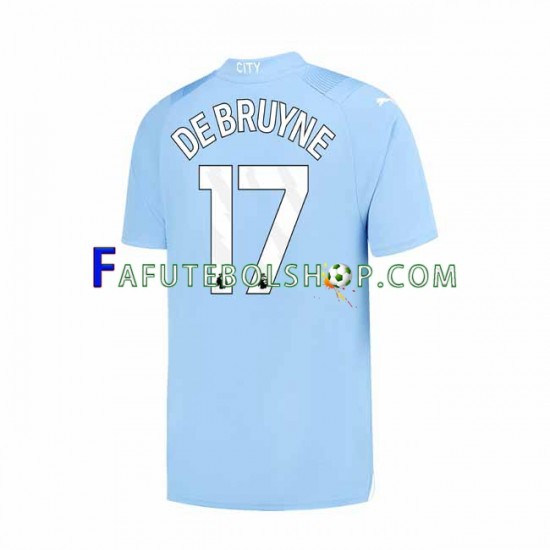 Camisa 1 Manchester City Kevin De Bruyne 17 2023-2024 manga curta ,Masculino